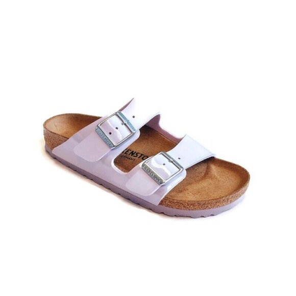 Birkenstock Arizona Birko-Flor Sandals Womens Size 5 - 5.5 NARROW Fit Purple Fog - Picture 1 of 9